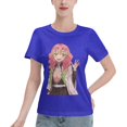 thumbnail image 1 of T-Shirt Basique à Manches Courtes pour Femmes Demon Slayer Lame Temple Ganlu Mili, 1 of 6