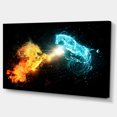 thumbnail image 2 of Chevaux Abstraits Feu et Eau - Impression sur Toile Animal, 2 of 3