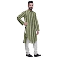 thumbnail image 2 of Atasi Button Down Asymmetric Printed Long Sleeve Rayon Kurta Pyjama Set, 2 of 4