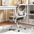 thumbnail image 2 of Costway Mesh Office Chair with Lumbar Support & Flip-up Arms Rolling Casters for Work, 2 of 10