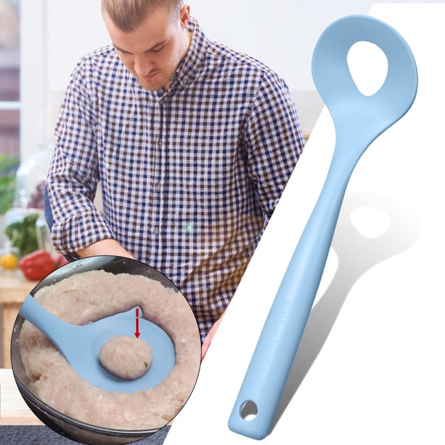 Oleegame 1PC Stainless Steel Cutlery Set Homemade Meatballs Plastic Pressing Meatballs Creative Machine Blue
