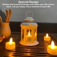 thumbnail image 2 of Maoww Candle Box Star Pattern European Candlestick with Handle Castle-Shaped Retro Hanging Lantern Living-Room Tabletop Ornament White, 2 of 7