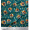 thumbnail image 1 of Soimoi Polyester Crepe Fabric Feather & Bird Cartoon Print Fabric by The Yard 52 Inch Wide, 1 of 3