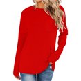 thumbnail image 2 of Yuyuzo Long Sleeve Shirts for Women Crew Neck Casual Basic Tees Soft Loose Solid Color Fall Tops, 2 of 5