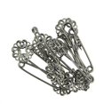 thumbnail image 1 of lionlar Lot de 2-3 10 Pcs Épingles Hijab Filigranes Ajourées Fleur Cœur Bricolage Broche Bijoux Noir 2 Pcs, 1 of 8