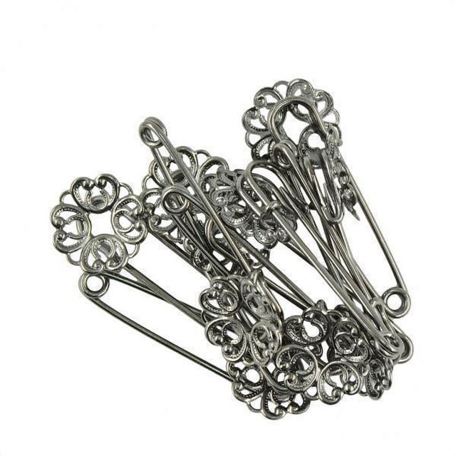 lionlar Lot de 2-3 10 Pcs Épingles Hijab Filigranes Ajourées Fleur Cœur Bricolage Broche Bijoux Noir 2 Pcs