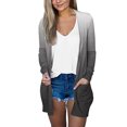 thumbnail image 2 of Pxiakgy cardigans pour Femmes Cardigan de Mode Décontracté à Poches Manches Longues Veste Cardigan Gris G, 2 of 4