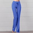 thumbnail image 2 of Women Pants Casual Yoga Straight Leg Comfy Drawstring Lounge Running Long Active Sweat Plus Size Cargo Trousers, 2 of 6