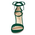 thumbnail image 3 of BLISSFUL STEP Sandales pour Femmes Unies d'Été à Talons Blocs à Lacets Vert 9,5, 3 of 7