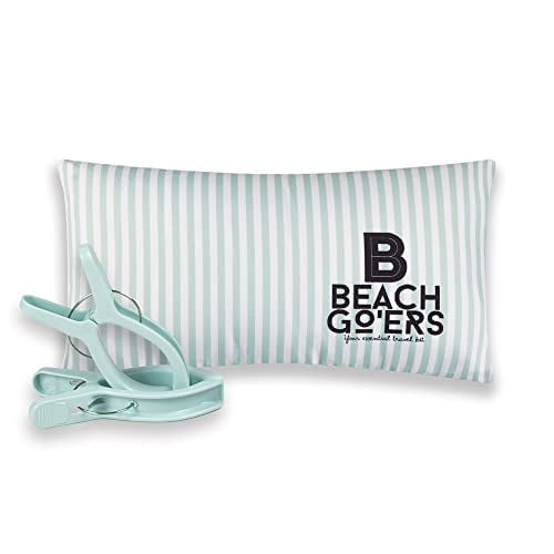 Ensemble Imperméable de Pinces pour Oreiller et Serviette de Chaise de Plage / Bleu Pastel