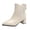 Beige, variante sur LOVZFMLL Bottes pour Femmes Bottines Chelsea à la Cheville Bout Pointu Antidérapantes Talon Bloc Bas Cuir Décontractées Bottes d'Automne Hiver