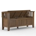thumbnail image 2 of Simpli Home Banc d'Entrée Transitionnel en Bois Acadian 48 Pouces Brun Naturel Rustique, 2 of 12
