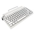 thumbnail image 1 of Mechanical Keyboard, Typewriter Mechanical Keyboard 2000mA Capacity  5.0 Support 3 Devices FN Master  For Tablet White, 1 of 8
