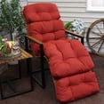 thumbnail image 4 of Sunnydaze Coussin de Remplacement pour Chaise Longue Capitonnée en Polyester Oléfine pour Intérieur/extérieur - 23 Pouces x 75 Pouces - Rouge, 4 of 6