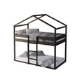 thumbnail image 3 of HMD Pasco Twin Over Twin Solid Wood House Loft Bed Frame Box B, Taupe, 3 of 3