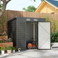 thumbnail image 2 of Outsunny 6 x 4FT Metal Garden Storage Shed with 2 Vents, Grey, 2 of 9