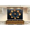 thumbnail image 1 of tempered glass backsplash for stove, Flowers Stove Splashback, Glass Backsplash, Used for Kitchen Wall Protection and Decoration, Easy to Install and Clean. (30x24''), 1 of 7