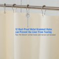 thumbnail image 3 of Hotel Quality Fabric Shower Curtain Liners 40 Inch by 72 Inch, Navy Water Resistant Bathroom Curtains, Rust Resistant Grommets Top Weighted Bottom Machine Washable, 3 of 6