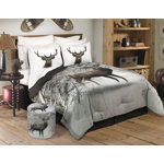 Safdie & Co. Comforter Set 3PC K Deer In Snowy Forest