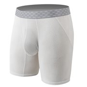 Lovzfmll Men's Underwear, Ice Silk Boxer Briefs, Solid Color Underwear, Breathable Lightweight Comfort Shorts