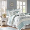 thumbnail image 1 of Madison Park Dawn 9 Piece Comfroter Set-Blue-King [Misc, 1 of 5