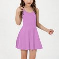 thumbnail image 4 of Diufon Robe de Tennis pour Filles Enfants Sans Manches Dos Nageur Robe de Golf Été Décontractée École Ligne A Robes de Sport, 4 of 9