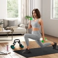 thumbnail image 2 of Soozier 40 LBS Hex Dumbbell Set, Adjustable Dumbbells with Vertical Rack, 2 of 10