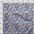 thumbnail image 3 of oneOone Velvet Light Blue Fabric Check Patchwork Craft Projects Decor Fabric Printed By The Yard 58 Inch Wide, 3 of 5