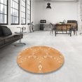thumbnail image 4 of Ahgly Company Tapis d'Intérieur Rectangulaire Transitionnel Orange Néon Lavable à la Machine, 2 Pieds x 3 Pieds, 4 of 7