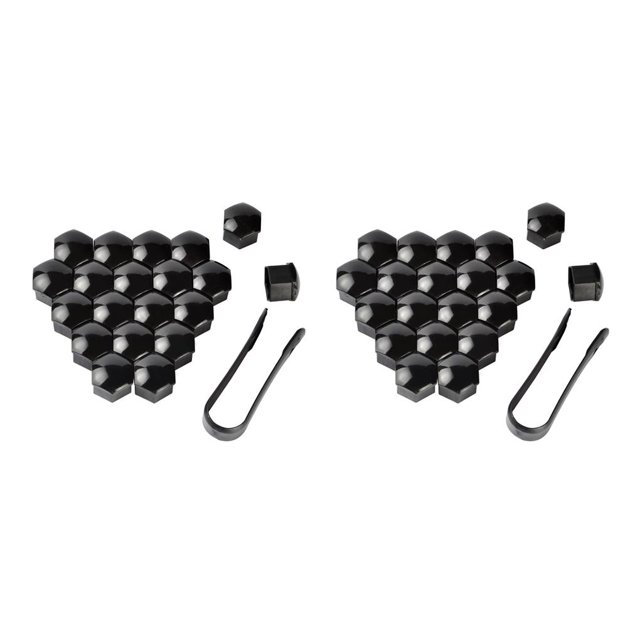 ZheElen 20 Pcs Écrous de Roue de Voiture Vis de Moyeu Auto Protecteur d'Automobile Noir 19mm 2ensemble