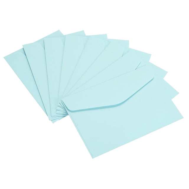 Unique Bargains Mini Envelopes, Storage Card Holder, Light Blue, 100 Count, 100 Pack