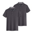 thumbnail image 1 of Dealovy 2pc Womens Plus Size Tops Short Sleeve Lapel Collared Quick Dry Athletic Golf Active Gym T-Shirts, 1 of 5