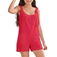 thumbnail image 1 of Zecgelong Girls' Solid Colored Short Overalls(5 13Years) Girls Animal Print Sets, 1 of 5