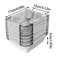 thumbnail image 2 of ABPWLY 50 Pack Disposable Aluminum Baking Pans Rectangular Foil Trays for Cooking Baking and Food Storage Oven Safe 9x13 Inch, 2 of 5