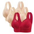 thumbnail image 1 of FAIWAD 3Pc Wireless Bras for Women Plus Size Full Coverage Front Closure Bralettes No Underwire Breathable Everyday Bra, 1 of 9