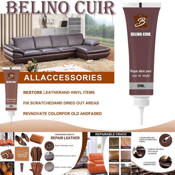 Dvkptbk Leather Repair Cream Leather and Vinyl Repair Kit - Furniture Couch Car Seats Sofa Leather Repair Cream
