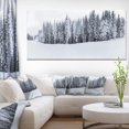thumbnail image 1 of Black and White Snow Capped Hills - Landscape Canvas Art Print, 1 of 3