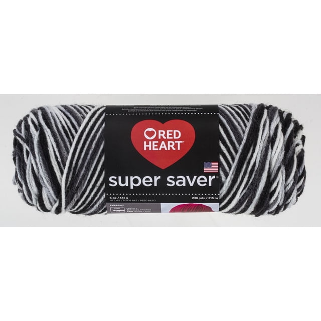 Red Heart® Fil Super Saver®, Imprimés, Acrylique #4 Médium, 5oz/142g, 236 Yards