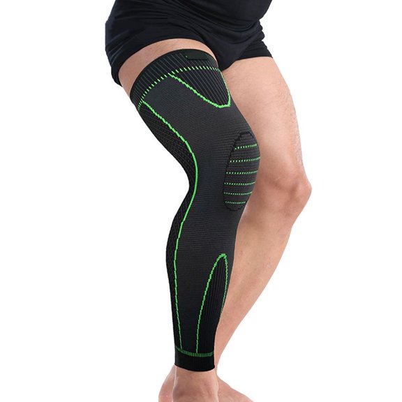 Genouillère Antidérapante Sport Élastique Genouillère Compression Chauffe-Jambes Basketball Football Bandage, TG