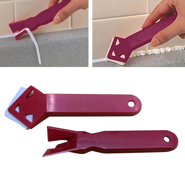 -Purpose Caulk Cement Glue Removal Spatula Scraper Tool for Home Improvement and DIY Projects 2PCS