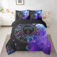 thumbnail image 2 of YST 7-Piece Blue Black Sun and Moon Comforter Set, Boho Galaxy Celestial, Twin Size, 2 of 5
