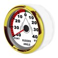 thumbnail image 1 of Marine Rudder Angle Indicator Gauge, Rudder Angle Gauge Red Backlight with Reverse Connection  for Vessel Yacht for Boat Black Dial Silver Cover,White Dial Silver Cover,Black Dial, 1 of 8