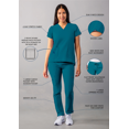 thumbnail image 3 of Adar Addition Go-Basic Scrub Set For Women - Slim V-Neck Scrub Top & Skinny Cargo Scrub Pants, 3 of 7