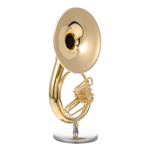 Modèles d'Instruments de Musique Délicats 1 Ensemble Mini Instrument Tuba pour Collectionneurs Adultes