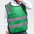 thumbnail image 2 of Hi Vis Child Safety Reflective Vest fluorescent yellow Waistcoat Traffic Work Cycling Clothes green, 2 of 8