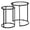 Black, variant on HOMCOM Set of 2 Nesting Coffee Tables with Metal Base, Round Side Table with Tempered Glass Tabletop for Living Room, Bedroom, Gold