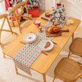 thumbnail image 3 of Christmas Boho Macrame Table Runner, Linen Woven Christmas Decorations Table Runners 72 Inches Long, Xmas Decor Indoor Outdoor Farmhouse Home Kitchen Dining Party Decor Christmas Runner, 3 of 6