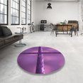 thumbnail image 4 of Ahgly Company Tapis d'Intérieur Lavable en Machine Carré Transitionnel Magenta Foncé Violet, 3 Pieds Carré, 4 of 7
