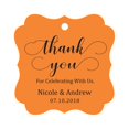 thumbnail image 1 of Darling Souvenir Custom Names Thank You For Celebrating With Us Wedding Hang Tags Personalized Party Tags-Orange-50 Tags, 1 of 1