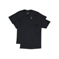 thumbnail image 2 of Hanes Mens Short Sleeve Pocket Tee Value 2-Pack, S, Black, 2 of 2